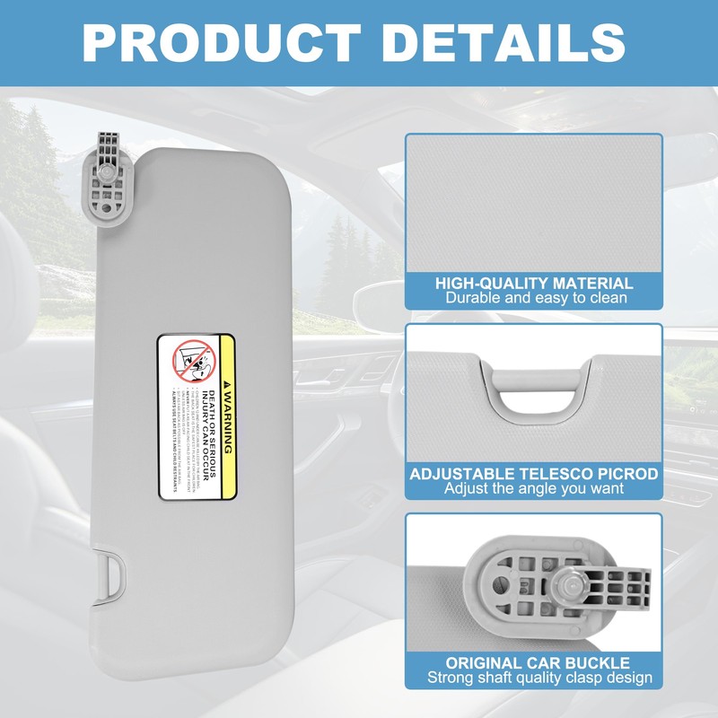 PHATRIP Driver Left Side Sun Visor Compatible with Hyundai Elantra