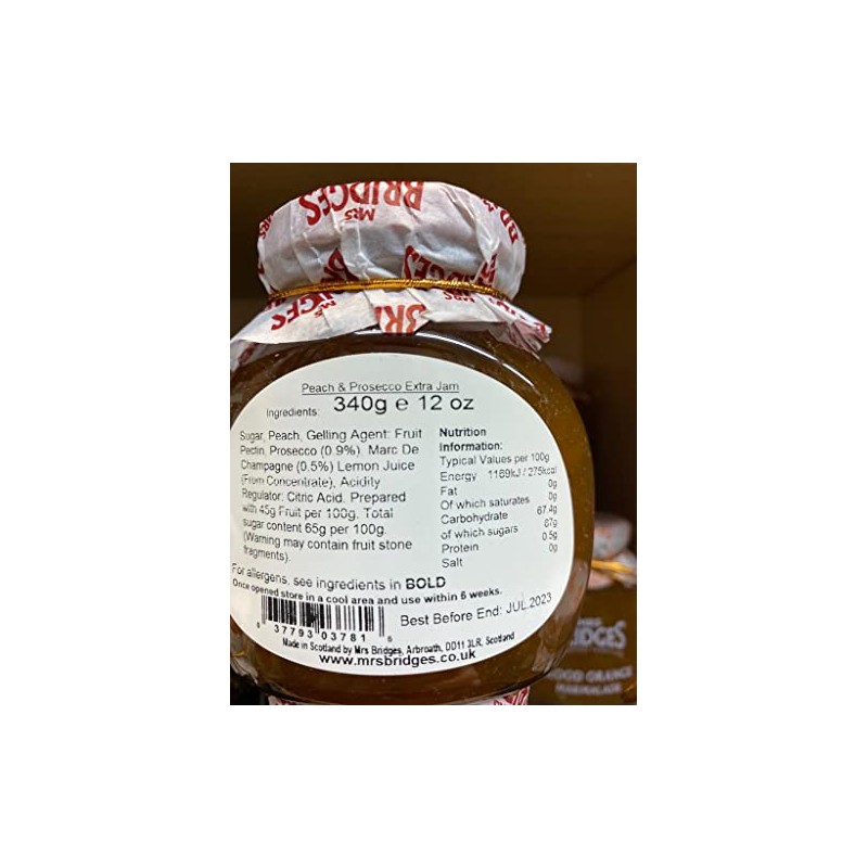 Mrs Bridges Peach and Prosecco Preserve