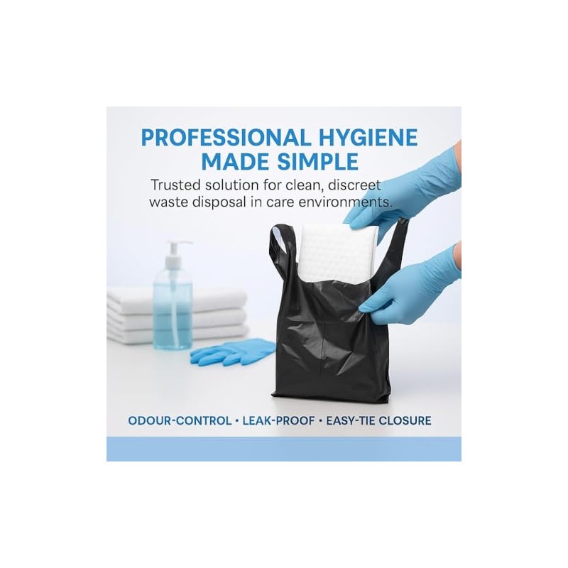 2000 x ALIA Black Adult Nappy Sacks | Extra Large
