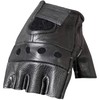Hot Leathers Fingerless Leather Gloves (Black, X-Large)