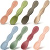 8PCS Juego Cucharas Masticables de Silicona, Cuchara de Silicona para