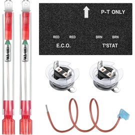 RV Water Heater Thermal Cutoff with ECO Thermostat Assembly Kit, UL Listed Replacement Part Compatible with Atwood 91447 93866 (2 Pcs)