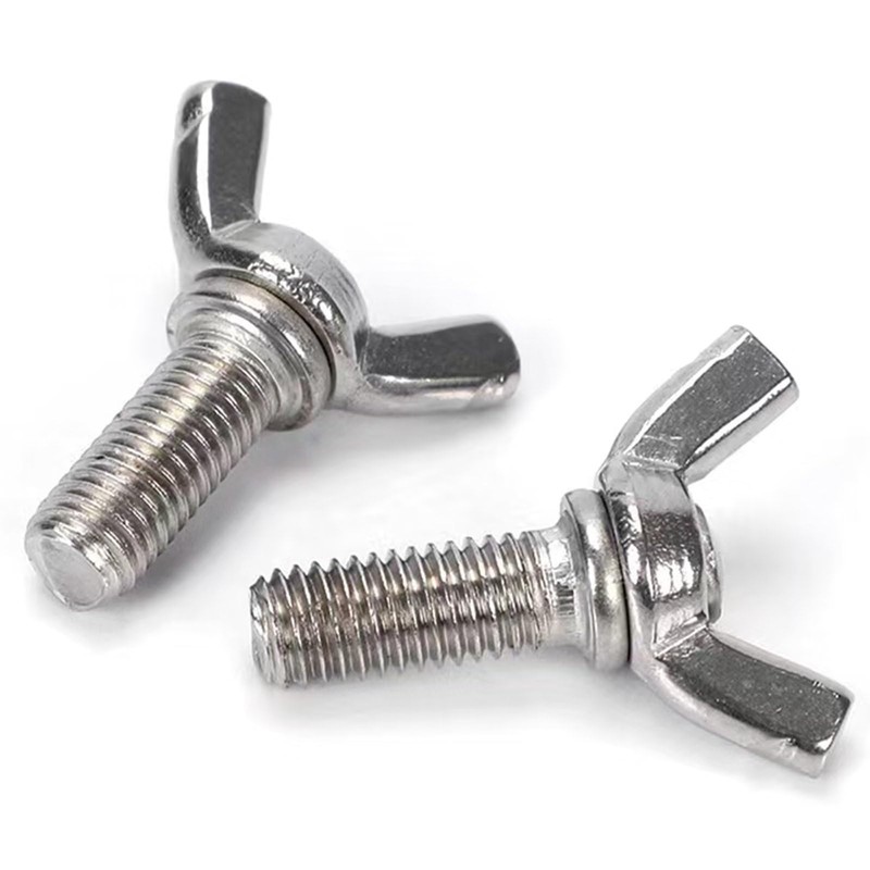 M8-1.25 x 60mm 304 Stainless Steel Wing Butterfly Screws Bolts,Wing