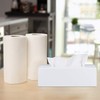 Relaxdays 10023252 Bamboo Tissue Box with Sliding Base, Tissue Box