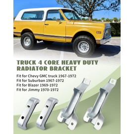 JUWEVAZU Truck 4 Core Heavy Duty Radiator Bracket Kit Fit for Chevy GMC truck Suburban 1967-1972 Fit for Blazer 1969-1972 Fit for Jimmy 1970-1972, Replace 1099ZB 1099ZC