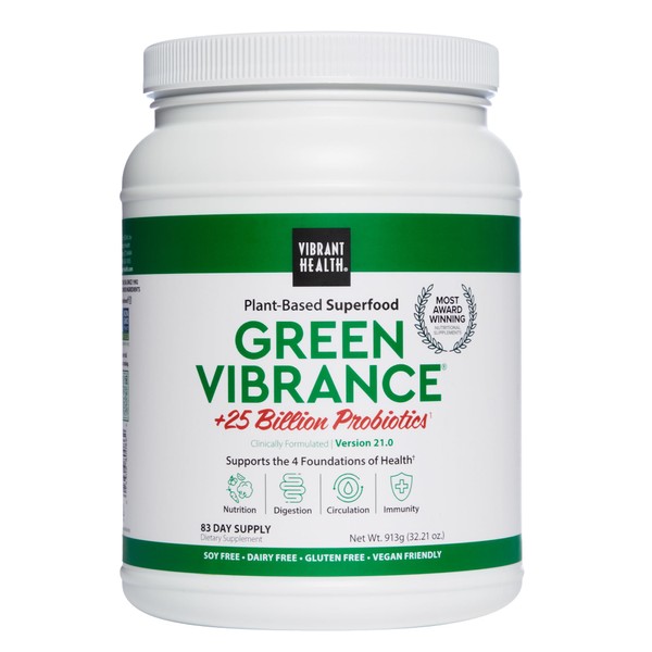 Vibrant Health, Green Vibrance, Vegan Superfood Powder, 83 Servings