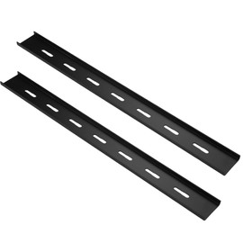 C Channel for Table Tops - 2 Pack Hidden C Bracket for Table top Support, C Channel Steel for Live Edge or Wood Slab Tops, Black Coat Finish (2 Pack, 30" L X 3" W)