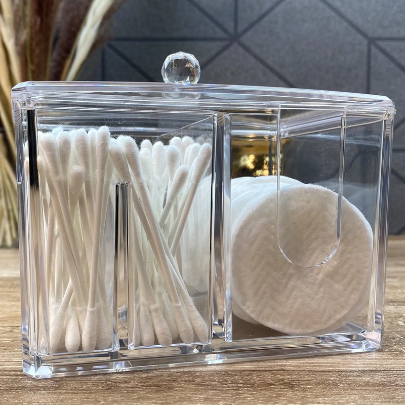 Masters & Burrell Makeup Organiser Cotton Pads Holder Cosmetics Makeup