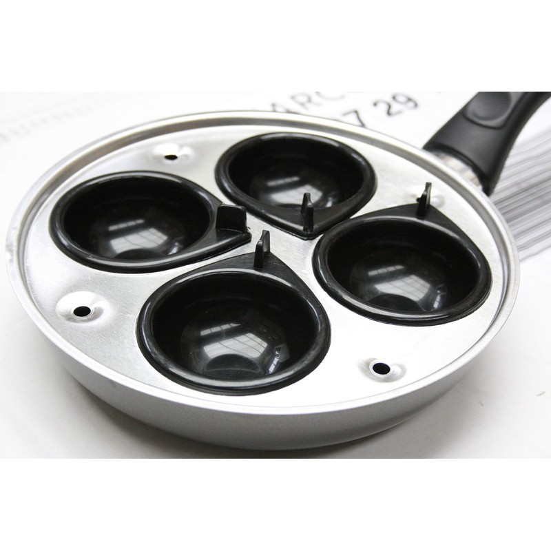 4 Cup Egg Poacher Pan Teflon Non Stick Egg Poaching