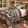 Black Forest Décor Black Bear Log Cabin Quilt Bed Set
