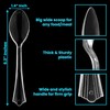Lonezo [50 Count] Clear Plastic Spoons Clear Spoons Plastic Disposable