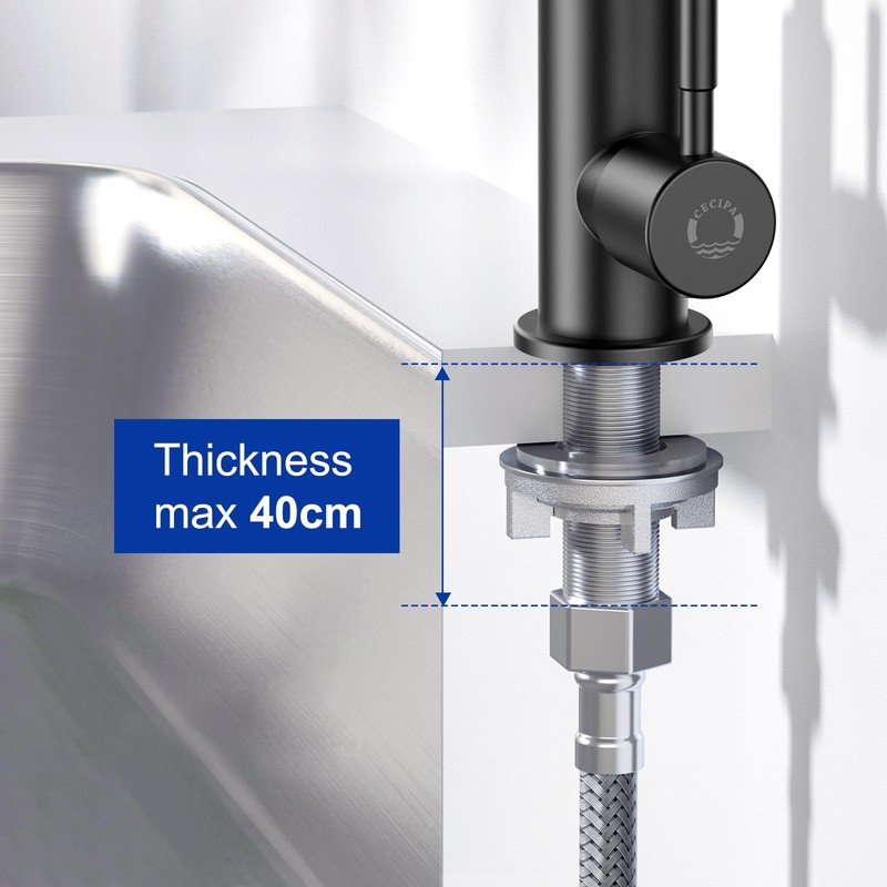 CECIPA Cold Water Tap Black, Tap Only for Cold Water