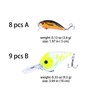 Fishing Lures Kit Mix Includes Minnow Popper Crankbait and Fish