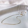 Set of 2 14k snake 1mm silver necklace layered choker