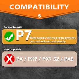 P7 Ear Pads - TRANSTEK Replacement Ear Cushion Compatible with Bowers & Wilkins P7 Headphone I Not Compatible with PX7 S2 and PX8 (Cooling Gel Fabric)