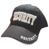 Security Baseball Cap Embroidered Law Enforcement Adjustable Hat Black Solid