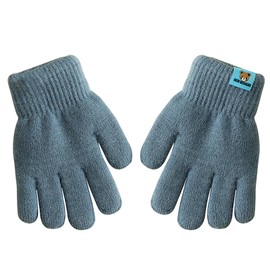 Kids' Winter Knitted Gloves - Thermal Full Finger Gloves, Warm Fleece Lined, Stretchy, for Girls & Boys 3-6 Years