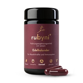 rubyni® Made from Elderberry (90 capsules) • 300 mg elderberry extract high dose • ElderCraft® • Black elderberry extract • Strengthen immune system
