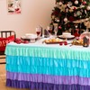 Pufogu 6ft Mermaid Tutu Table Skirt, Tutu Ruffled Tablecloth for