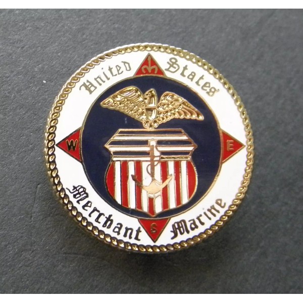 MERCHANT MARINE MARITIME NAVY LAPEL PIN BADGE 1 INCH