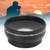 Optical Glass 0.45x WideAngle Black Additional Lens for 49mm Camera