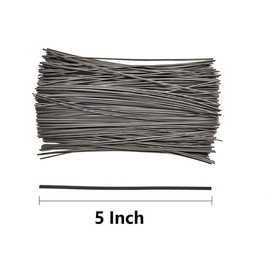 400Pcs,5 Inches,Plastic Twist Ties, Garden Plant Twist Tie Cable Tie, Plastic Cable Ties for Bread Candy Bags, Gift Bags (Black,5")