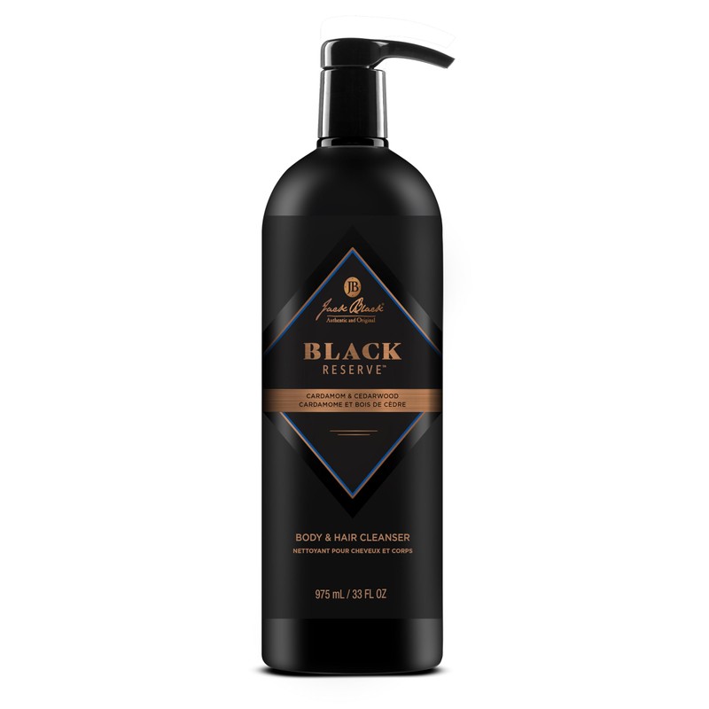 Jack Black Black Reserve Body & Hair Cleanser con cardamomo