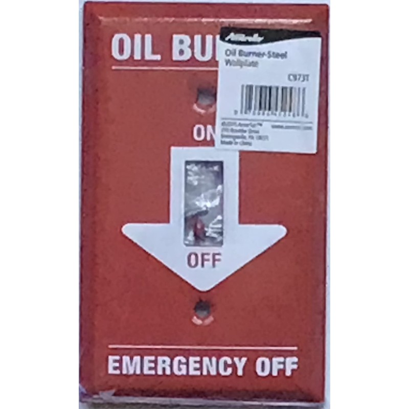 Oil Burner Emergency Shut-Off Switch Cover