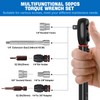 SUERCUP 1/4" 50 PCS Torque Wrench Set, 3-25Nm 72 Tooth