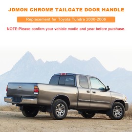 JDMON Chrome Tailgate Door Handle Replacement for Toyota Tundra 2000-2006 Exterior Liftgate Handle Rear Lift Gate Latch Handle Replacement for 80866 TO1915110 69090-0C010 69090-0C030-C0