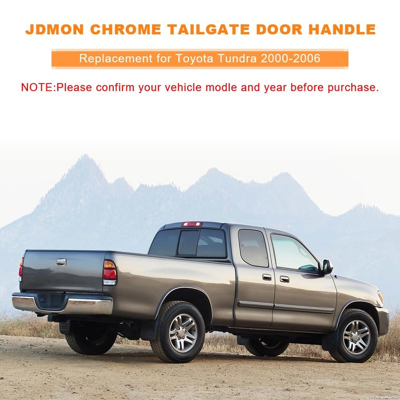 JDMON Chrome Tailgate Door Handle Replacement for Toyota Tundra 2000-2006