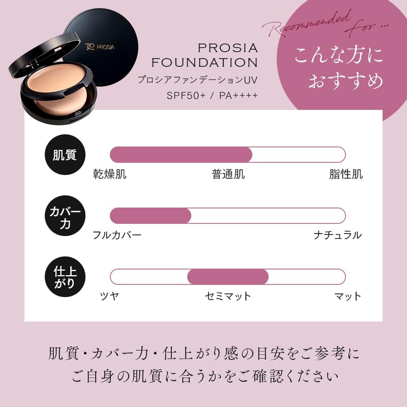 PROSIA (プロシア) Cream Foundation, Pink Ochre, PROSIA Foundation Refill, 0.4