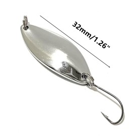 12 Pcs Fishing Fishing Spoons, Hard Lure Micro Spoon Trout Lures Bass Lures Hard Metal Spinner Baits for Salmon Bass Trout, 2.5G