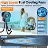 AMTIFO 2-Pack Stroller Fan for Baby: USB Rechargeable, Quiet, Adjustable