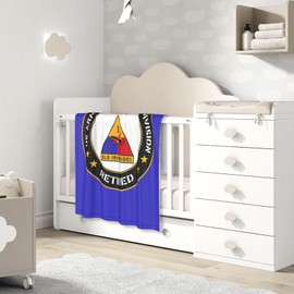 Us Army 1st Armored Division Retired 30x40 Inch Soft Blanket Cozy Stylish Safe for Baby in Comfort