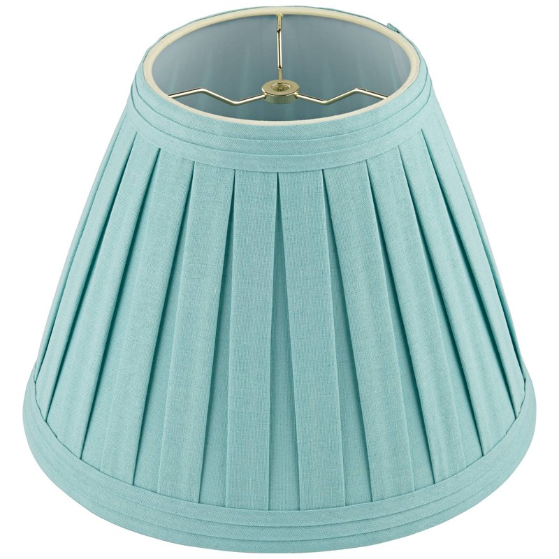 Creme Linen Medium Box Pleat Lamp Shade 7" Top x