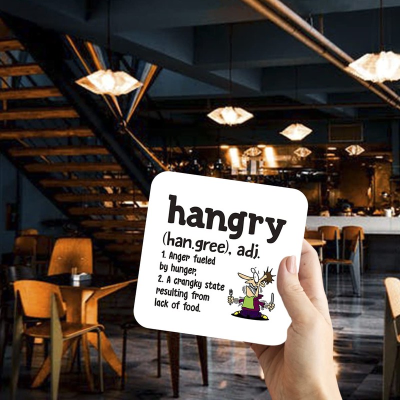 CS447 Defination Hangry Novelty Funny Coffee Tea Drink Gift Glossy