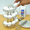 Southern Homewares Egg Skelter Deluxe Modern Spiraling Dispenser Rack Silver