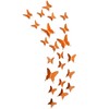 Glitter 3D Butterfly Wall Stickers - Orange