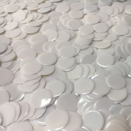 MR CHIPS Plastic Bingo Chips for Bingo Games 300 Count Tub (72 Pack) - Solid and Transparent Colors Counting Tokens - Solid White - 3/4 Inch