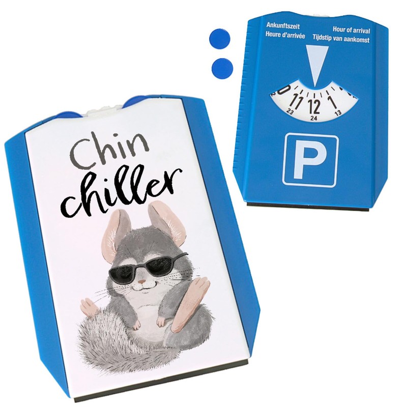 Chinchilla Parking Disc with Saying Chinchiller Funny Relax Chilling Ideal