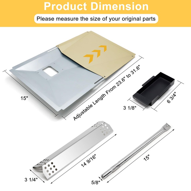 Hipoilk Grill Grease Tray Replacement for Nexgrill 720-0882A Evolution Infrared