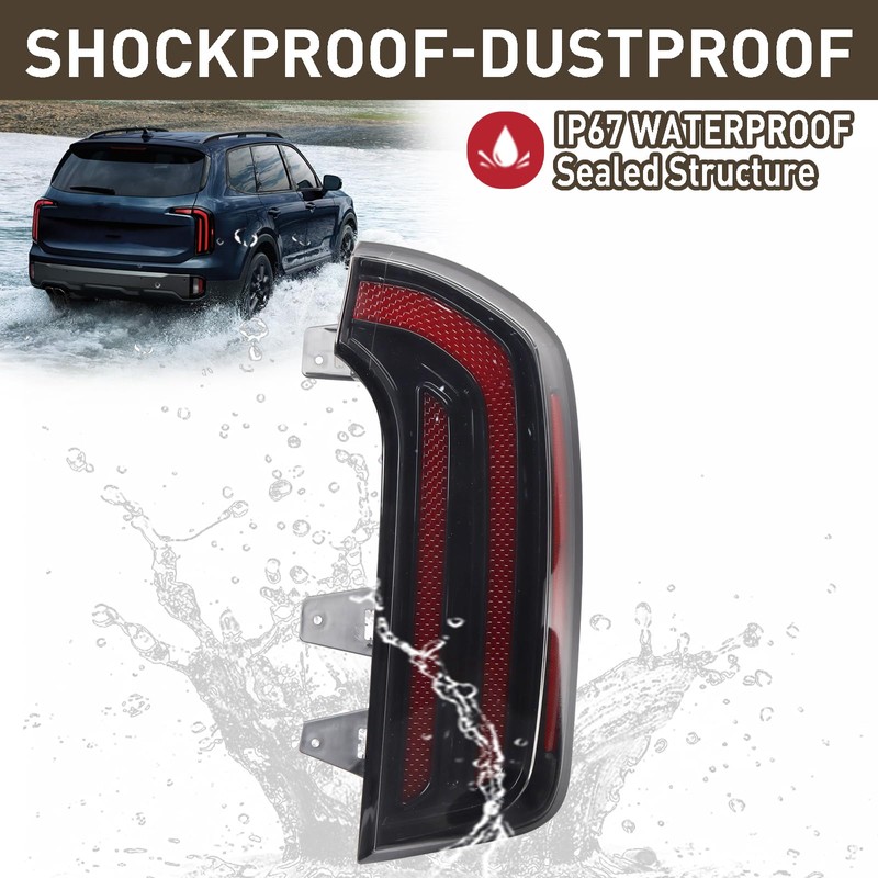 Duolctrams LED Type Tail Light Rear Lamp Assembly Compatible with