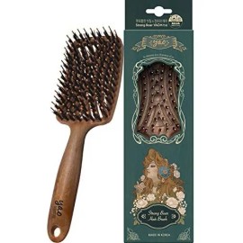 Mother's Corn Cepillo De Pelo De Cerdas De Jabalí Yao, Desenredante Y