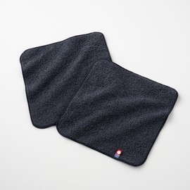 Imabari Hand Towels, Set of 2, Towel Handkerchief, 7.9 x 7.9 inches (20 x 20 cm), Hand Towel, Handkerchief Towel, 100% Cotton (2 Charcoal)