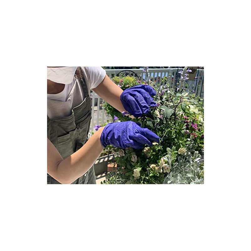 Hawken SB-050 Nitrile Farming Thin Gloves, Harvest Biyori, Blue, M,