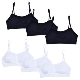 Nahtloser Mädchen-Trainings-BH mit Abnehmbare Polster Mädchen-Sport-BH mit Trägern für 8–14 Jahre (3007-Combo2, 12-14 Years)