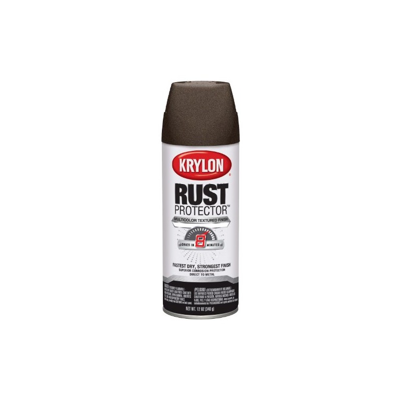 Krylon K06933000 Rust Protector Multicolor Textured Finish, Rustic Brown, 12