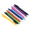 11Pcs Press Ballpoint Pen Colorful Shell 0.5mm Ballpoint Pen Black