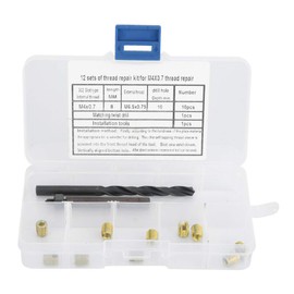 SH-RuiDu 12pcs M4x0.7 Thread Repair Kit Self Tapping Thread Insert Twist Drill Installation Tool
